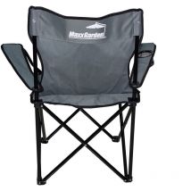Chaise de Camping - Chaise Pliante - Pliable - Aluminium - 84 x 52 cm - Gris - Maxxgarden