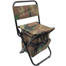 Chaise de camping pliante avec sac isotherme - Chaise de pêche légère - Siège pliable compact avec dossier et poignée - Pour camping, pêche, chasse,