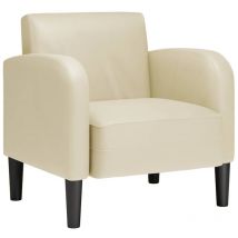 Chaise de canapé avec accoudoirs crème 54 cm similicuir vidaXL