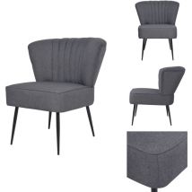 Chaise de cocktail gris foncé tissu - Chaise De Cocktail - Fauteuil Club - Mobilier Salon - Décoration Intérieur - Fauteuil Design