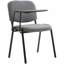 Nova - Chaise de conférence en tissu avec table de table en peluche variable différentes couleurs Couleur : Gris