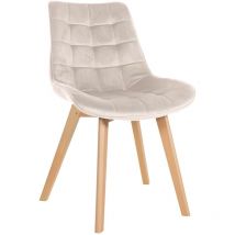 Chaise de crème en velours de Brook