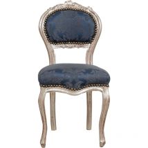 Biscottini - Chaise de cuisine en bois Chaise salle à manger 44x89x41 cm Chaise de chambre rembourrée Fauteuil salon baroque Style français