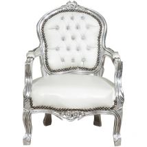 Biscottini - Chaise de cuisine et de salle à manger en bois pour enfants Fauteuil lit rembourré avec accoudoirs 72x50x49 cm Style français