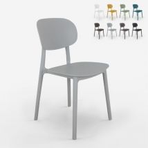 Ahd Amazing Home Design - Chaise de cuisine et d'extérieur design moderne en polypropylène Nantes - Gris clair
