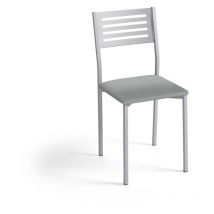 Chaise de cuisine Kati, structure aluminium 38 x 86 x 47 cm Revêtement : Michigan Steel