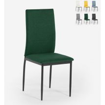 Chaise de cuisine salle à manger en tissu style moderne Gala - Vert foncé