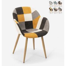 Ahd Amazing Home Design - Chaise patchwork de cuisine salon design nordique patchwork Finch - Patchwork 2