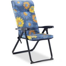 Sedia Reclinabile da Giardino Solenny 6 Posizioni Imbottitura dI 5 cm