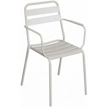 Chaise de fauteuil sans extrait avec structure en métal et siège avec effet lond Tan