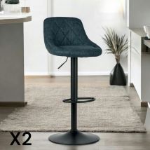 Pier Import - Chaise de hauteur réglable tissu bleu (lot de 2) malmoe