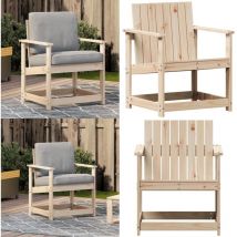 Chaise de jardin 62x56x77 cm bois de pin massif - Chaises De Jardin - Mobilier De Jardin - Chaises En Bois - Chaise Extérieure - Fauteuil De Jardin