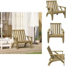 Chaise de jardin adirondack 75x77x77 cm bois de pin imprégné - Chaise De Jardin Adirondack - Chaises De Jardin Adirondack - Chaise De Jardin - Chaise