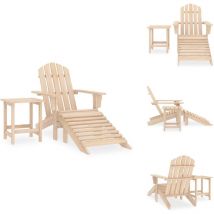 Chaise de jardin Adirondack avec repose-pied et table Sapin - Chaise Adirondack - Mobilier De Jardin - Salon De Jardin - Chaise Extérieure - Chaise