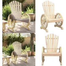 Chaise de jardin Adirondack bois de sapin massif - Chaise De Jardin - Fauteuil De Jardin - Mobilier De Jardin - Chaise Adirondack - Chaise Lounge