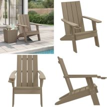 Chaise de jardin Adirondack marron clair 75x88,5x89,5 cm pp - Chaises De Jardin - Chaises Adirondack - Mobilier De Jardin - Chaise Extérieure
