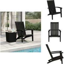 Vidaxl - Chaise de jardin Adirondack noir polypropylène - Chaise De Jardin - Fauteuil De Jardin - Mobilier De Jardin - Chaises Adirondack - Chaise En