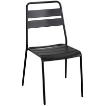 Vacchetti - Chaise de jardin Anthracite 50x54 cm h 87 cm en Métal mod. Rovigo