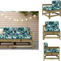 Chaise de jardin avec coussins bois de pin imprégné - Chaises De Jardin - Mobilier De Jardin - Chaises Longues - Sièges De Jardin - Chaise En Bois
