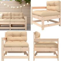 Chaise de jardin avec coussins bois de pin massif - Chaises De Jardin - Mobilier De Jardin - Chaises Longues - Sièges De Jardin - Chaise En Bois