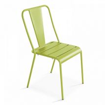 Oviala - Chaise de jardin en métal vert