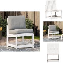 Chaise de jardin blanc 50,5x55x77 cm bois de pin massif - Chaises De Jardin - Mobilier De Jardin - Chaises Extérieures - Chaise En Bois - Chaise