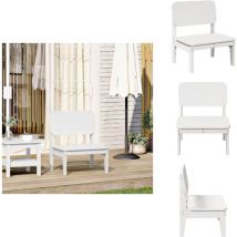 Chaise de jardin blanc 60x52,5x72 cm bois de pin massif - Chaise De Jardin - Chaises De Jardin - Siège De Jardin - Chaise De Patio