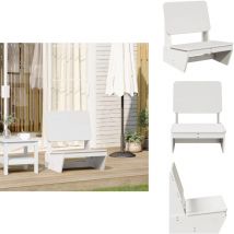 Chaise de jardin blanc 60x64x70,5 cm bois de pin massif - Chaise De Jardin - Chaises De Jardin - Siège De Jardin - Chaise De Patio