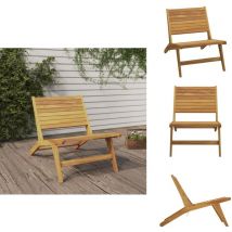 Chaise de jardin Bois de teck solide - Chaise De Jardin - Fauteuil De Jardin - Meubles De Jardin - Bois De Teck - Chaise Pliante