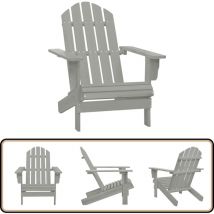 Chaise de jardin Bois Gris - Fauteuil De Jardin - Chaise De Jardin - Mobilier De Jardin - Chaise En Bois - Décoration De Jardin