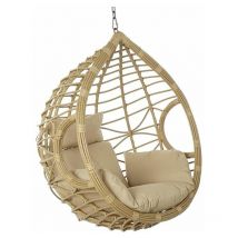 Dkd Home Decor - Fauteuil de jardin suspendu 90 x 70 x 110 cm 105 x 75 x 226 cm beige métal rotin synthétique marron