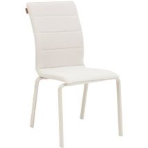 Hesperide - Chaise de jardin empilable Diese ivoire & argile aluminium et texaline - Hespéride