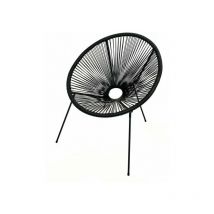 Chaise De Jardin En Acier Acapulco Noir - Centrale Brico