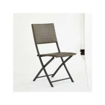 Chaise De Jardin En Acier Bistro Zena Brun - Centrale Brico