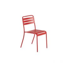 Chaise de jardin Café en acier rouge