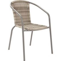 Chaise De Jardin En Acier Elia Beige - Centrale Brico