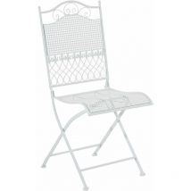 Chaise de jardin en fer forgé blanc MDJ10025