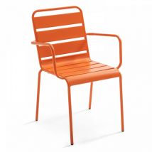 Fauteuil de jardin en métal orange - Palavas