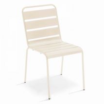 Chaise de jardin en métal ivoire - Palavas