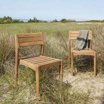 Berah Getah - Chaise de jardin en teck recyclé massif (lot de 2)
