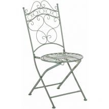 Chaise de jardin conception élégante en métal finement détaillé diverses couleurs colore : Vert antique