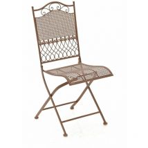 Chaise de jardin Kiran en fer forgé Marron antique