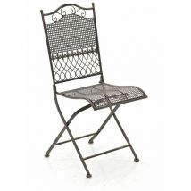 Chaise de jardin Kiran en fer forgé Bronze