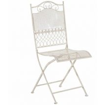 Chaise de jardin Kiran en fer forgé Crème antique