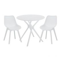 Wahson Office Chairs - Table de Jardin Exterieur avec Chaise, Table Exterieur 1 Pièce et Chaises de Jardin 2 Pièces, Table et Chaise de Jardin