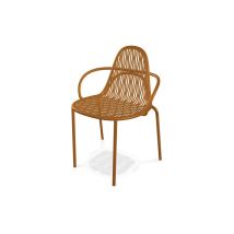 Scab Design - Chaise De Jardin, Lot De Deux Fauteuils Indoor / Outdoor Malvasia Terracotta En Metal