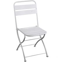 Vacchetti - Chaise de jardin pliante Blanc 42x50 cm h 85 cm en Métal mod. Rovigo