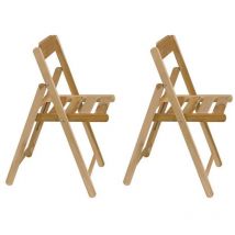 Tramontina - Chaise de jardin pliante en teck fsc (Lot de 2)