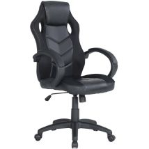 Serena - Chaise De Jeu Caloundra, Fauteuil De Jeu Pour Adultes, Chaise De Bureau, Cm 66x61h104/114, Noir