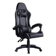 Clipop - Chaise de Jeu Ergonomique avec appuie-tête et Soutien Lombaire, Chaises de Gamer de Course, Gris
